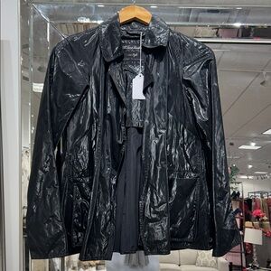ALL SAINTS Black Resin Jacket